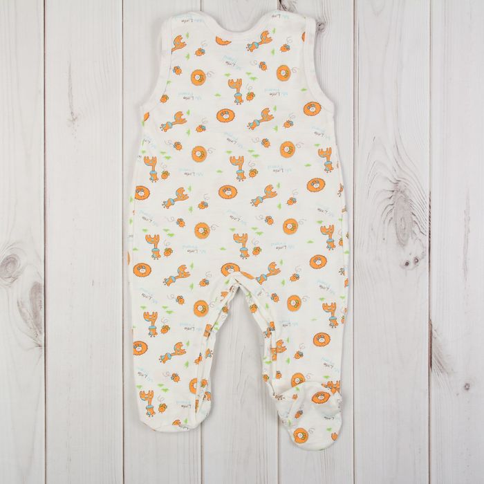 Полукомбинезон детский, рост 68 см, цвет экрю 0303Кэ68_М