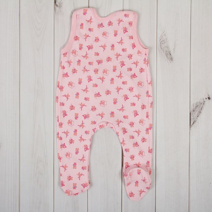 Полукомбинезон детский, рост 68 см, цвет розовый 0305ИПр68_М