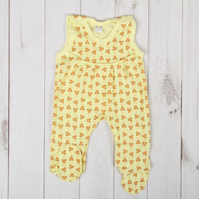 Полукомбинезон детский, рост 74 см, цвет жёлтый 0305ИПж74_М