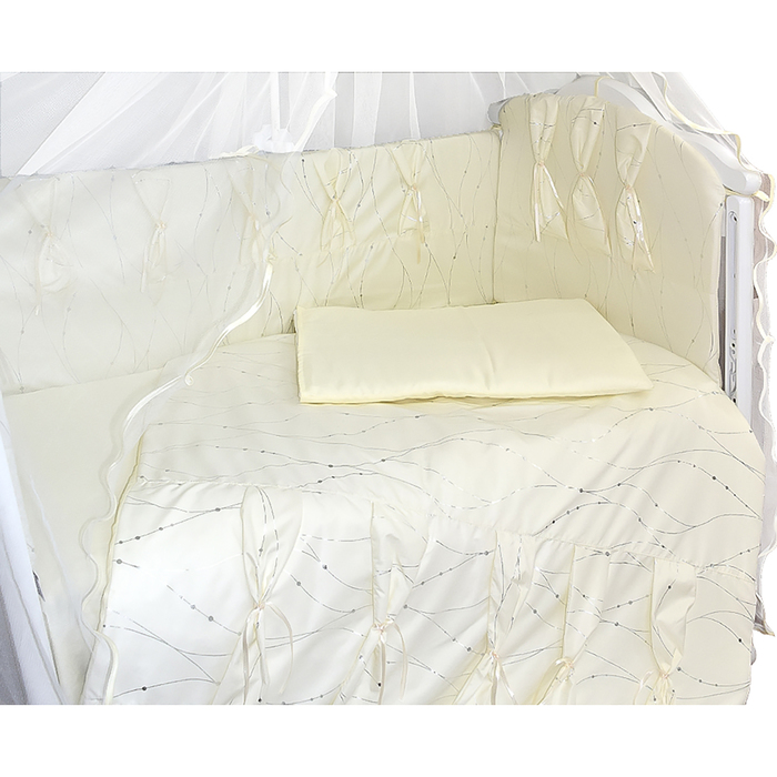 Комплект в кроватку "Нежность" (7 предметов), цвет бежевый 1413