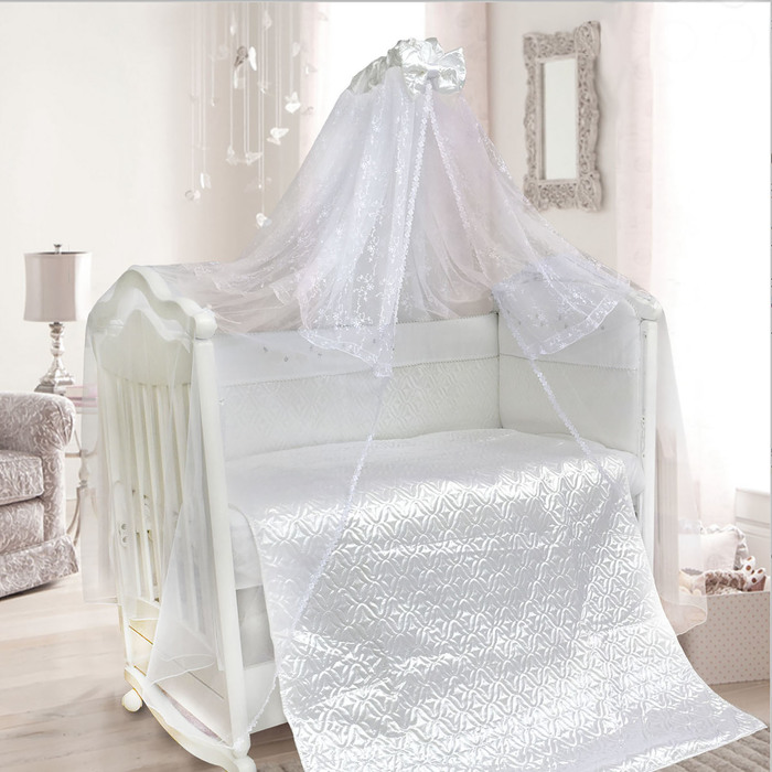 Комплект в кроватку &quot;Мила&quot; (6 предметов), цвет белый 1421/6