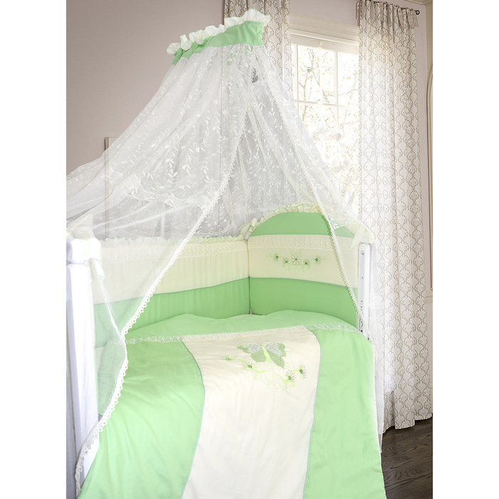 Комплект в кроватку &quot;Абэль&quot; (7 предметов), цвет зелёный 1124