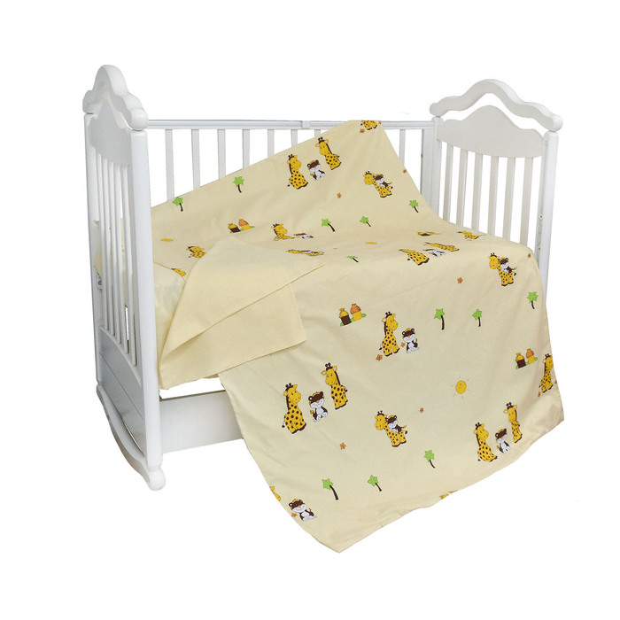 Детское постельное бельё "Веселые друзья" (3 предмета), цвет бежевый 2483