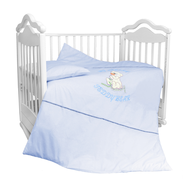 Детское постельное бельё "Тэдди Бир" (3 предметов), цвет голубой 2282