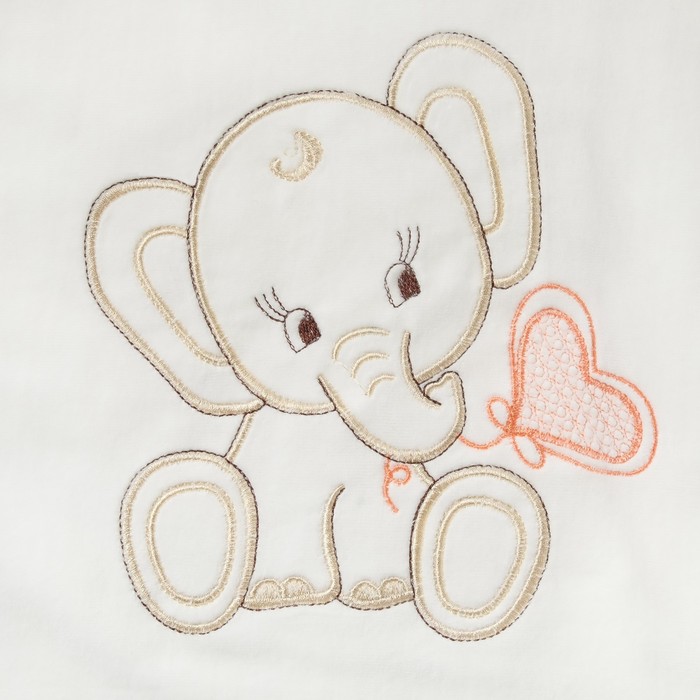 Плед "Слонята", размер 90*90 см, цвет белый п6463