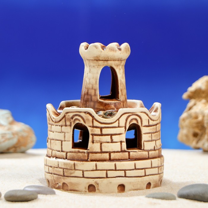 Аквадекор для аквариума "Башня надо рвом"