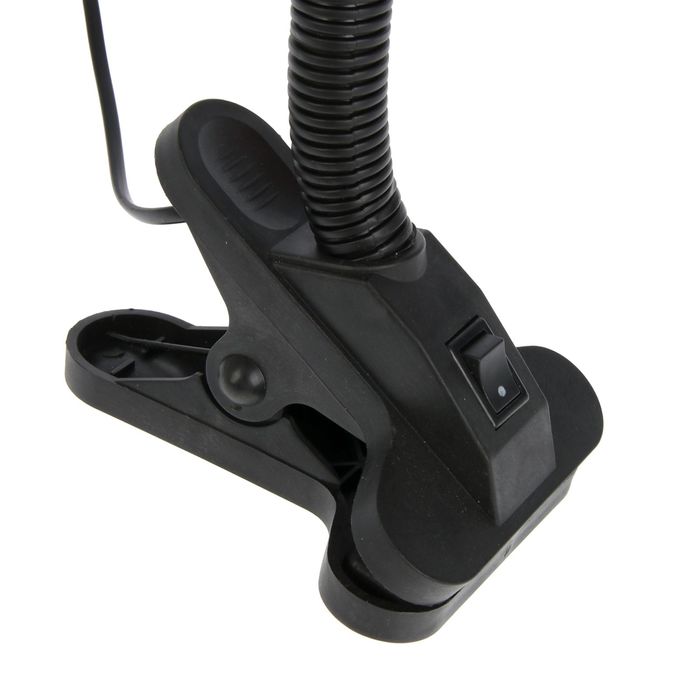 Лампа настольная Е27 220V с выкл. на зажиме "Розовая" металл, пластик 25х10х13 см