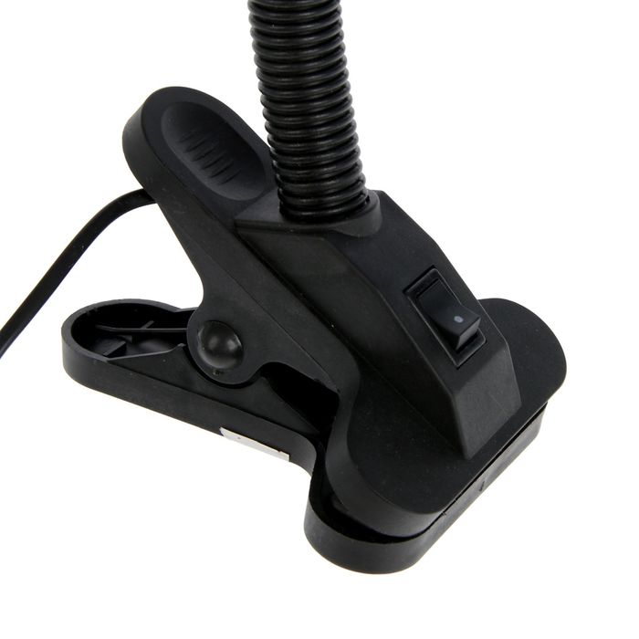 Лампа настольная Е27 220V с выкл. на зажиме "Фиолетовая" металл, пластик 25х10х13 см