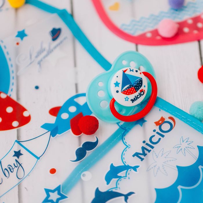 Пустышка силиконовая ортодонтическая «Морская прогулка», от 0 до 6 мес.