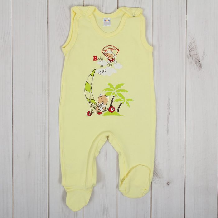 Полукомбинезон детский, рост 80 см, цвет жёлтый №2ж80_М