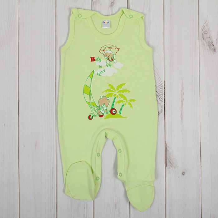 Полукомбинезон детский, рост 86 см, цвет салатовый №2с86_М