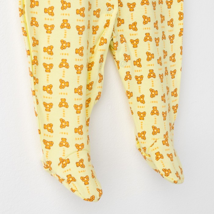 Комбинезон на кнопках, рост 68 см, цвет жёлтый 0402ИПж68_М