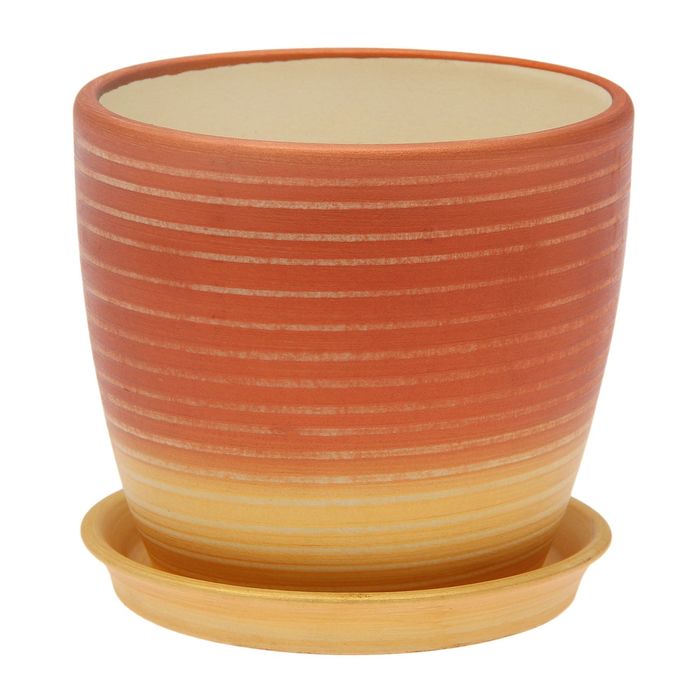 Кашпо "Осень" серпантин радуга медь 0,25 л