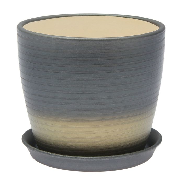 Кашпо "Осень" серпантин, радуга, серебро, 2 л