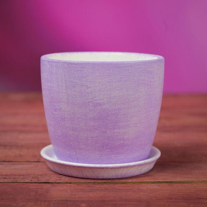 Кашпо "Осень" лаванда патина 0,25 л