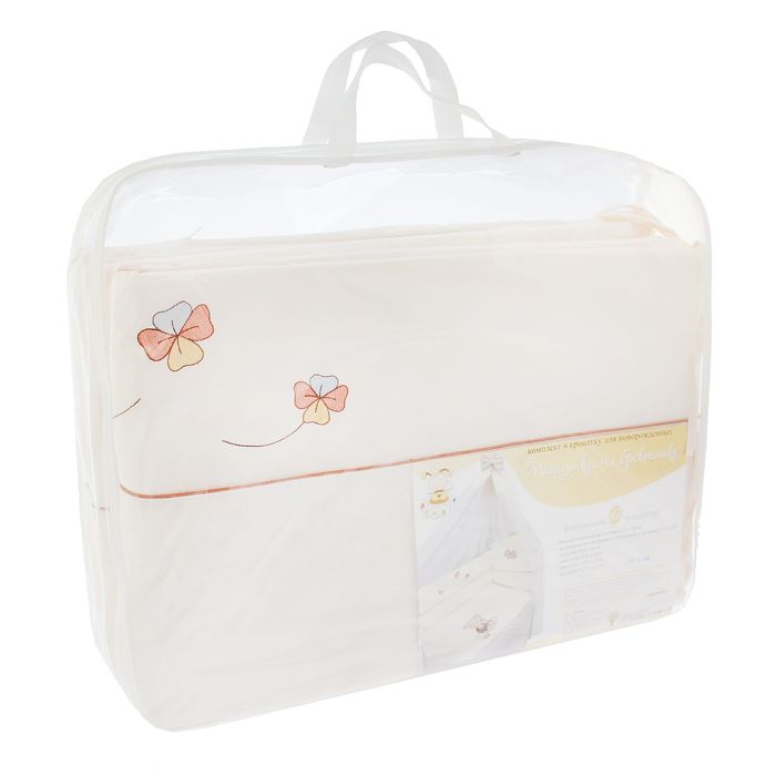 Комплект в кроватку "Мишутка на бревнышке" (6 предметов), цвет бежевый 1573