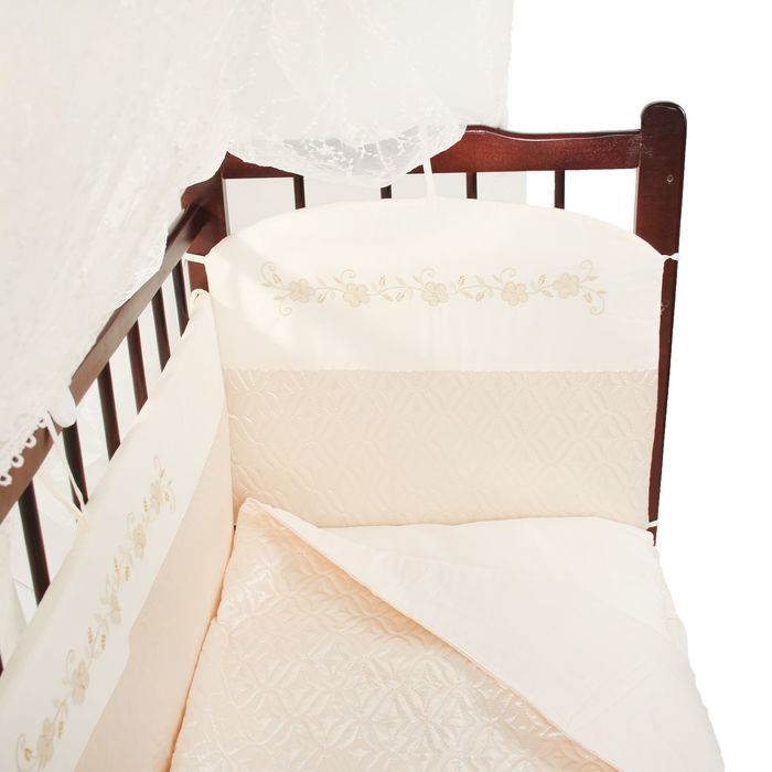 Комплект в кроватку "Мила" (6 предметов), цвет бежевый 1423/6