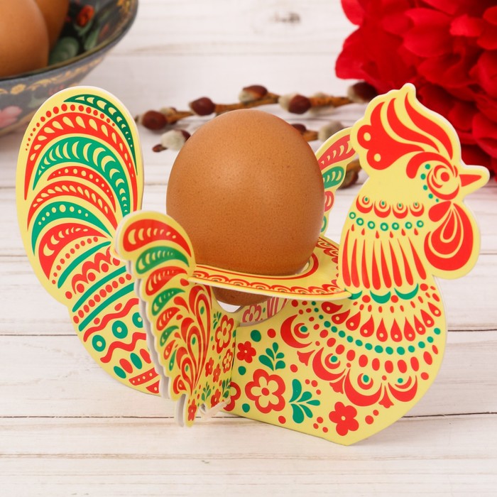 Подставка пасхальная на 1 яйцо "Петух"