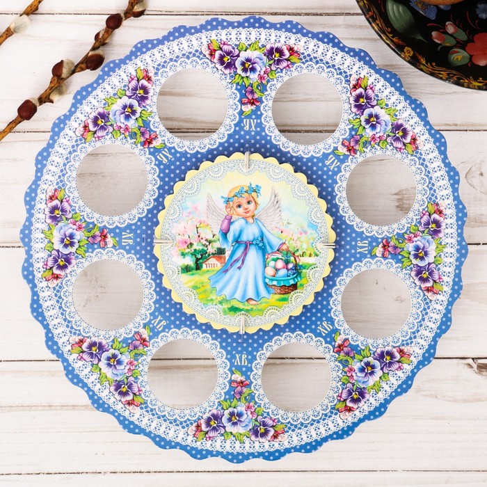 Подставка пасхальная на 8 яиц "Ангелы"