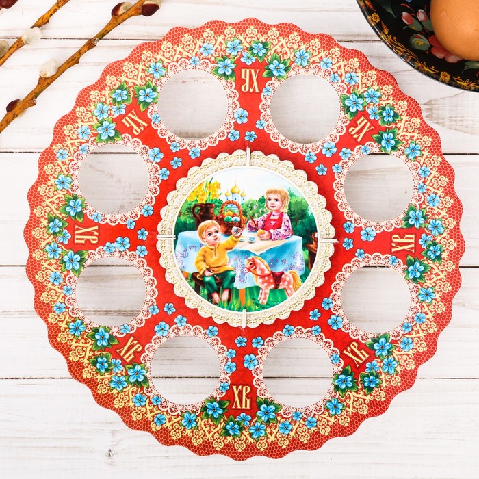 Подставка пасхальная на 8 яиц "Семья"
