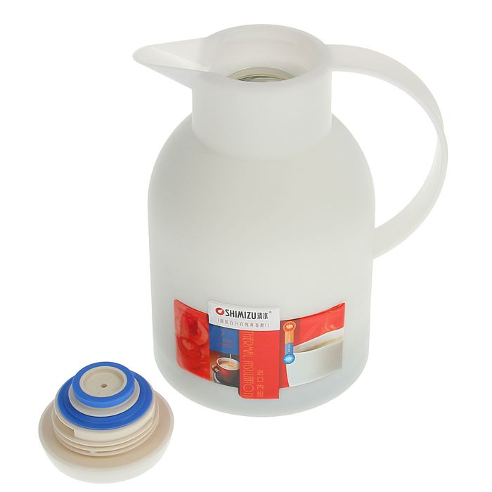 Термос-кофейник Snow, 1.3 л, 3 ч, матовый белый, крышка винтовая