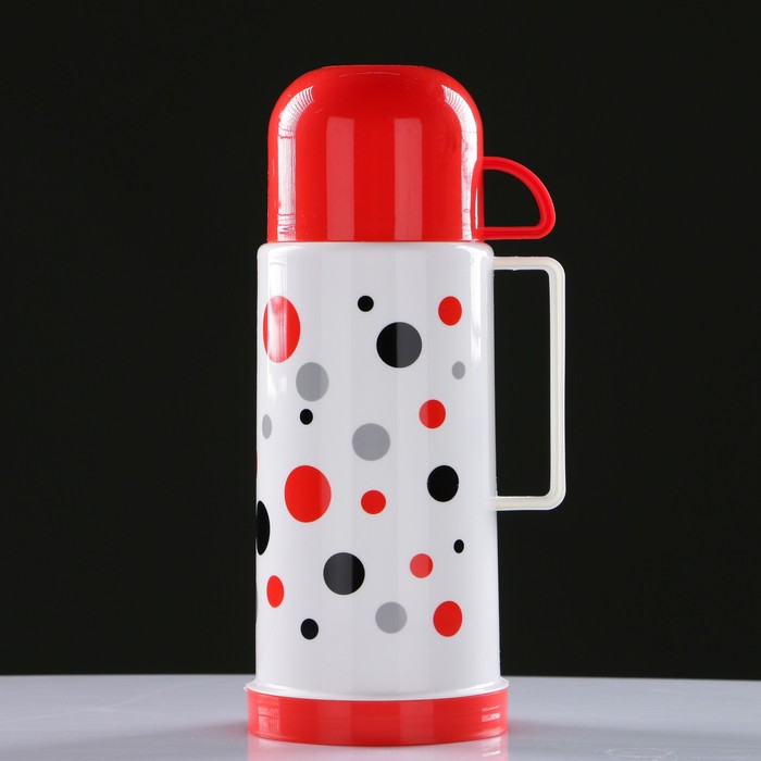 Термос с ручкой «Пузырьки», 0.68 л, крышка винтовая, 12 ч, микс