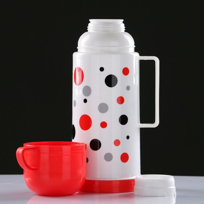 Термос с ручкой «Пузырьки», 0.68 л, крышка винтовая, 12 ч, микс