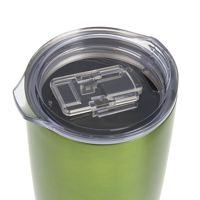 Термокружка "Уникум", 450 мл, 304 сталь, без ручки, сохраняет тепло 6 ч, зелёная, 8х5х17.5 см