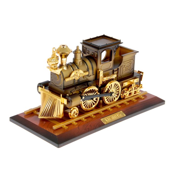 Сувенир музыкальный механический "Паровоз" колеса и труба двигаются МИКС 12,5х25х12 см