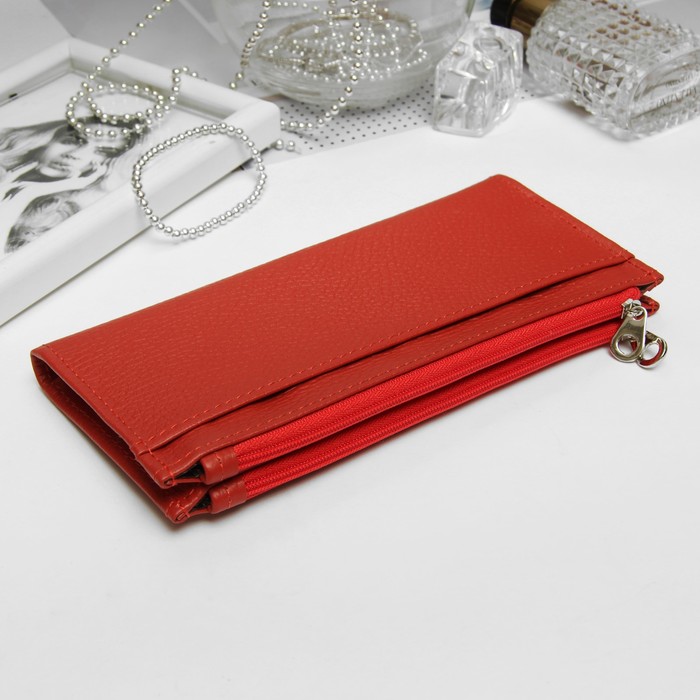 Кошелёк женский, флотер, цвет красный