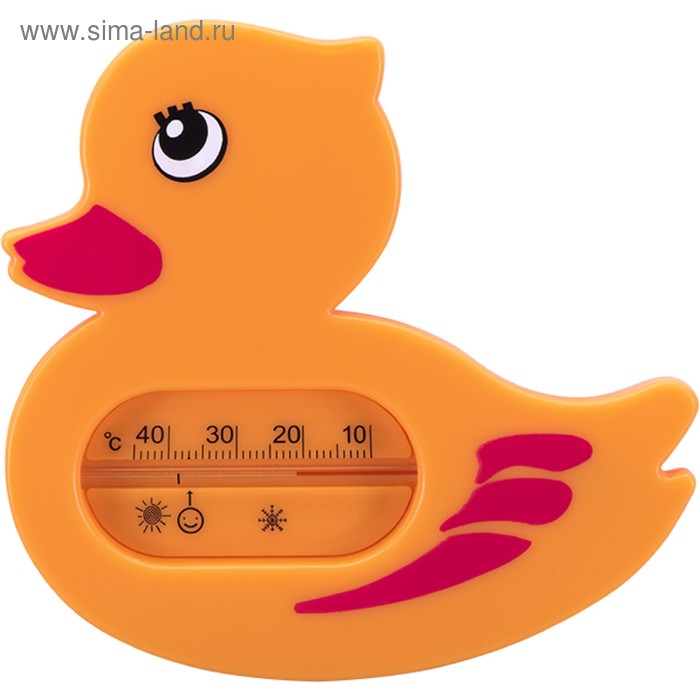 цена Термометр для ванной «Уточка», цвет оранжевый