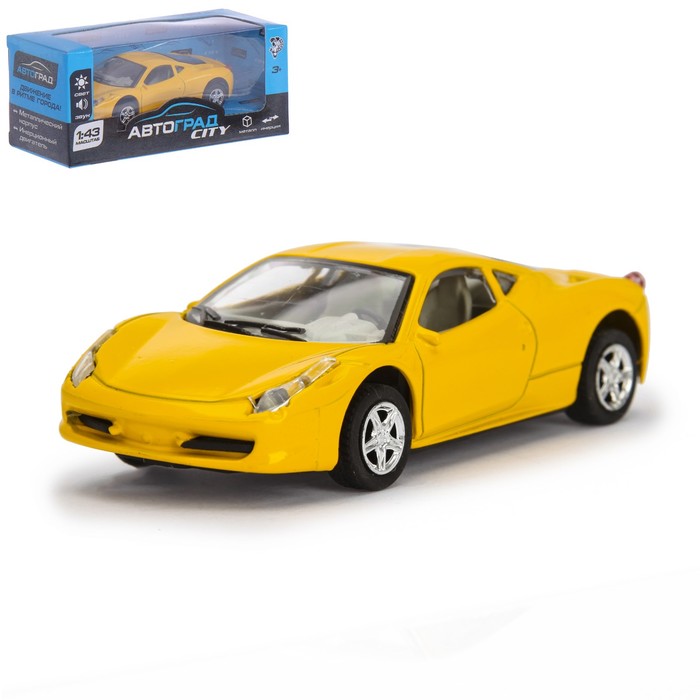 Машина металлическая "Джип", инерционная, свет и звук, масштаб 1:43