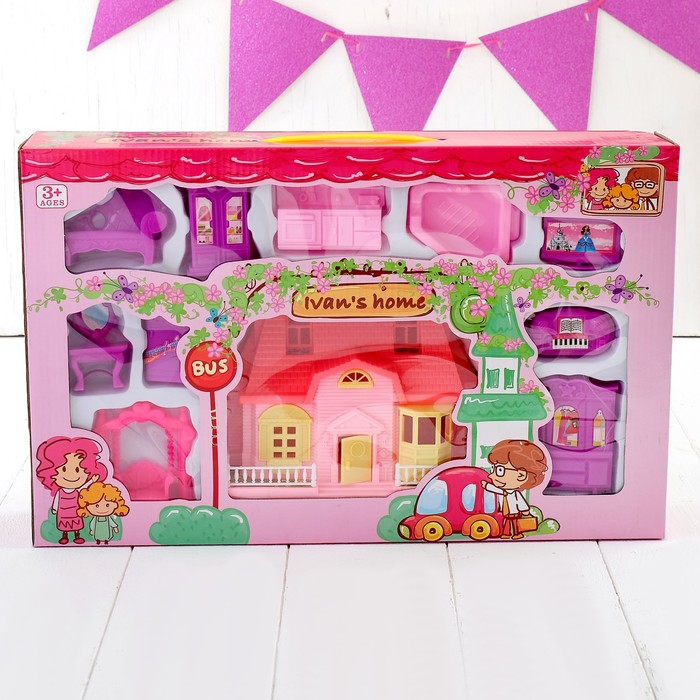 Дом для кукол с мебелью