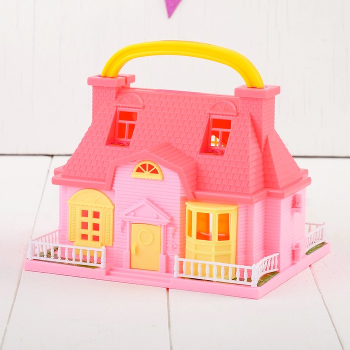 Дом для кукол с фигурками и мебелью, складной