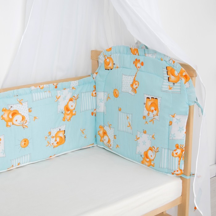 Комплект в кроватку (2 предмета), цвет голубой 7029Гол