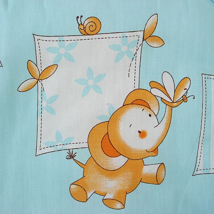 Комплект в кроватку (2 предмета), цвет голубой 7029Гол