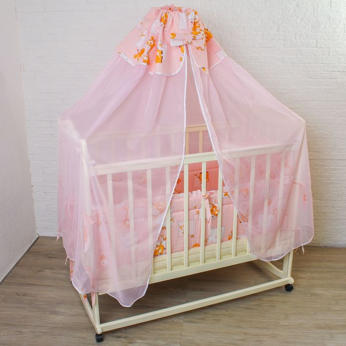 Комплект в кроватку (2 предмета), цвет розовый, принт микс 7029Роз