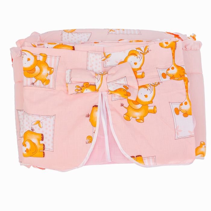 Комплект в кроватку (2 предмета), цвет розовый, принт микс 7029Роз