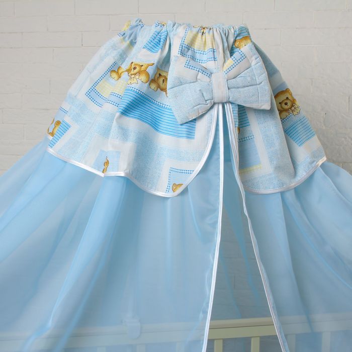 Комплект в кроватку (4 предмета), цвет голубой 7013 Гол