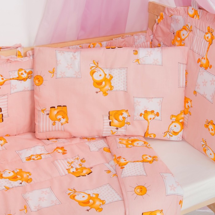 Комплект в кроватку (4 предмета), цвет розовый 7013 Роз