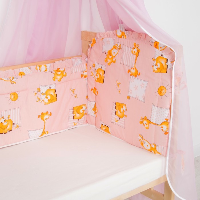 Комплект в кроватку (4 предмета), цвет розовый 7013 Роз