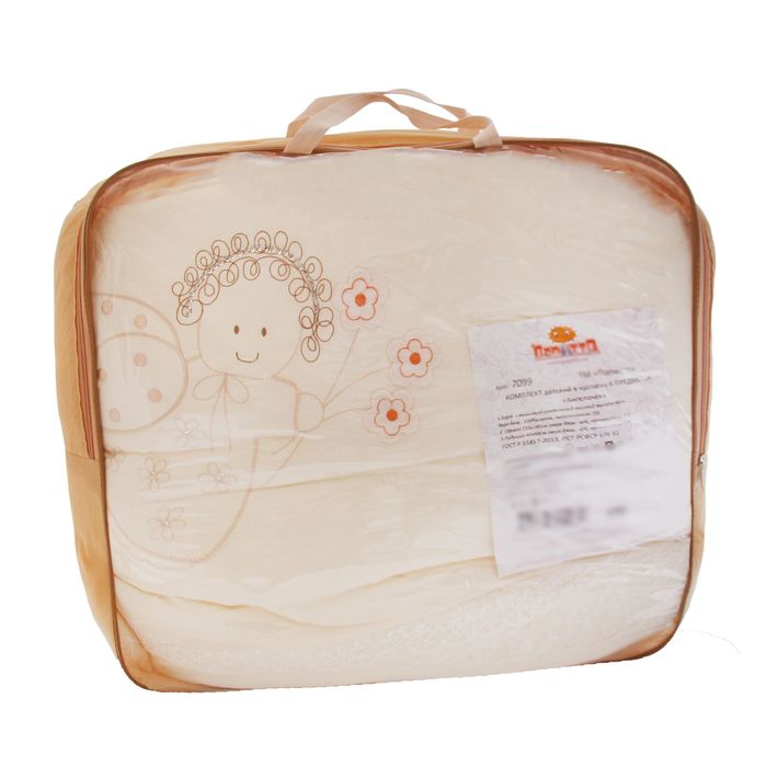 Комплект в кроватку "Ангелочек" (6 предметов), цвет бежевый 7099