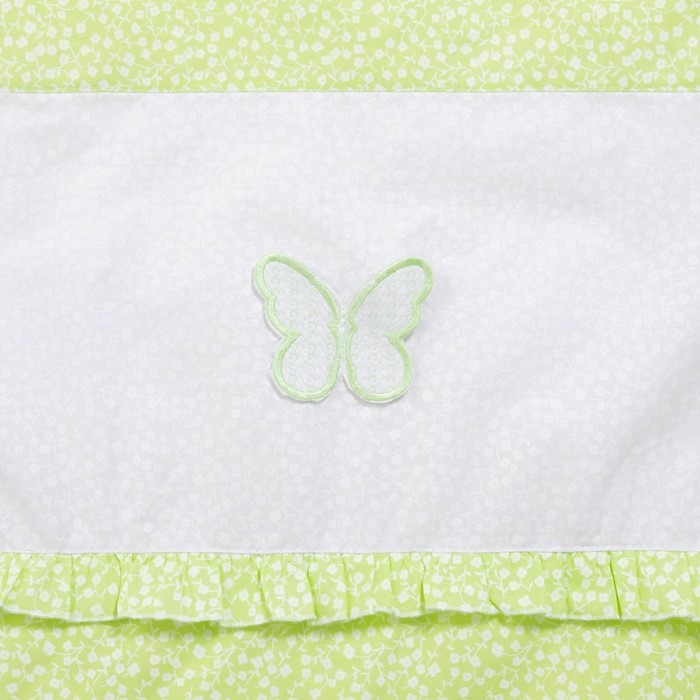 Комплект в кроватку "Бабочки" (7 предметов), цвет салатовый 7062Сал