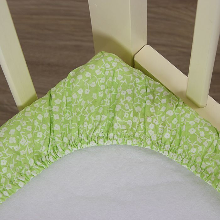 Комплект в кроватку "Бабочки" (7 предметов), цвет салатовый 7062Сал