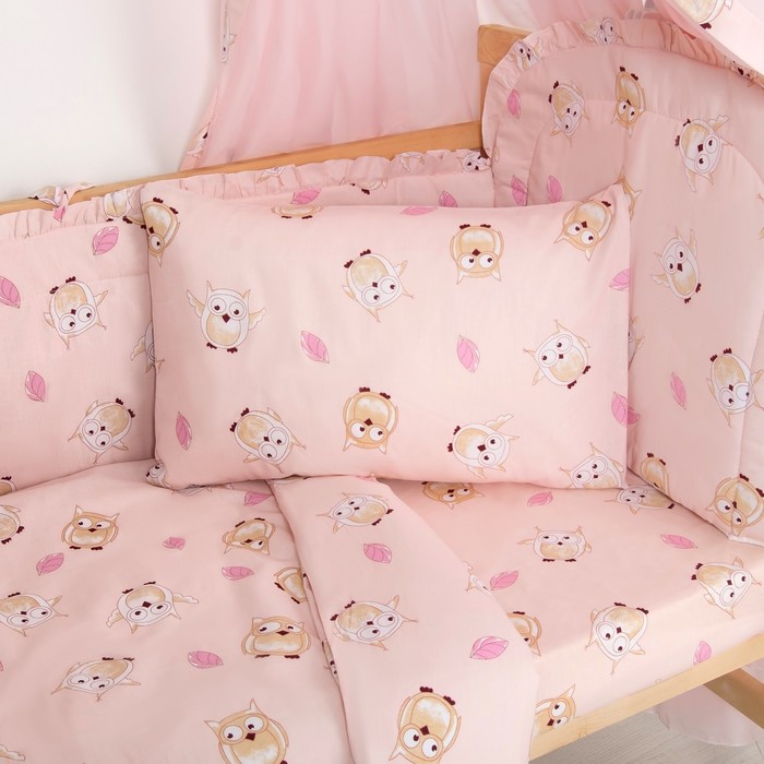 Комплект в кроватку "Классика" (7 предметов), цвет розовый, принт микс 7022Роз