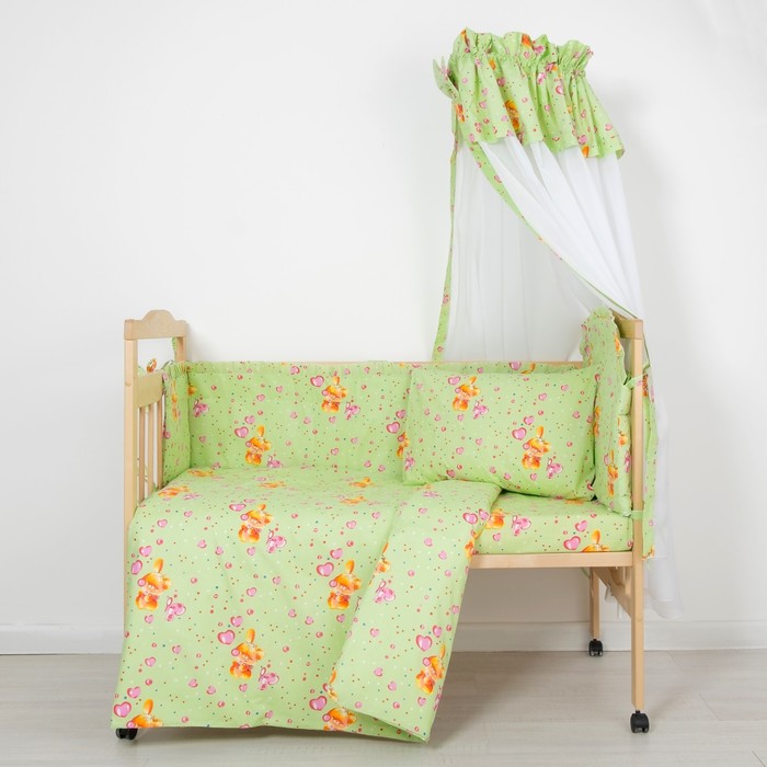 Комплект в кроватку &quot;Классика&quot; (7 предметов), цвет салатовый 7022Сал