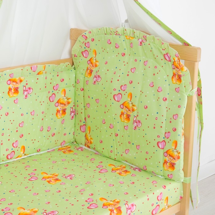Комплект в кроватку "Классика" (7 предметов), цвет салатовый 7022Сал