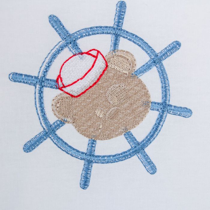 Комплект в кроватку "Кораблик" (6 предметов), цвет белый 7090