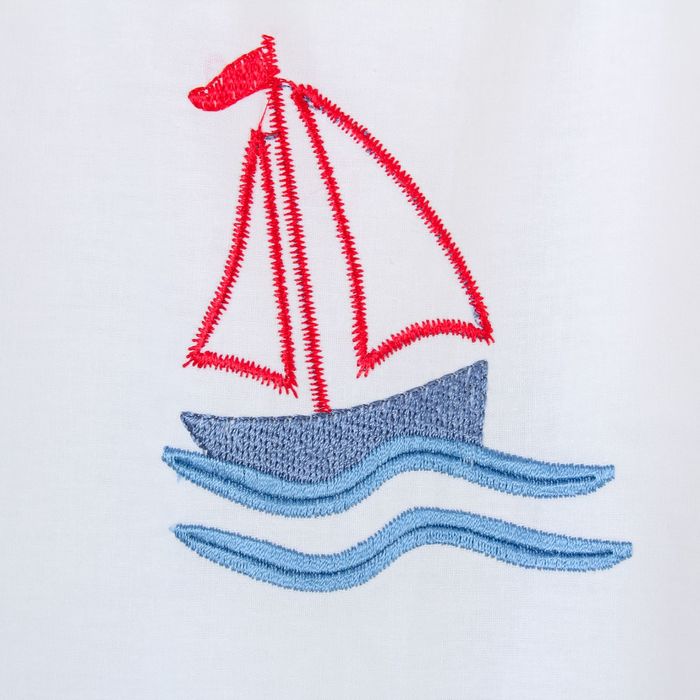 Комплект в кроватку "Кораблик" (6 предметов), цвет белый 7090