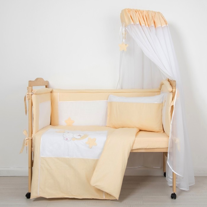 Комплект в кроватку "Котик" (7 предметов), цвет бежевый 7060Беж